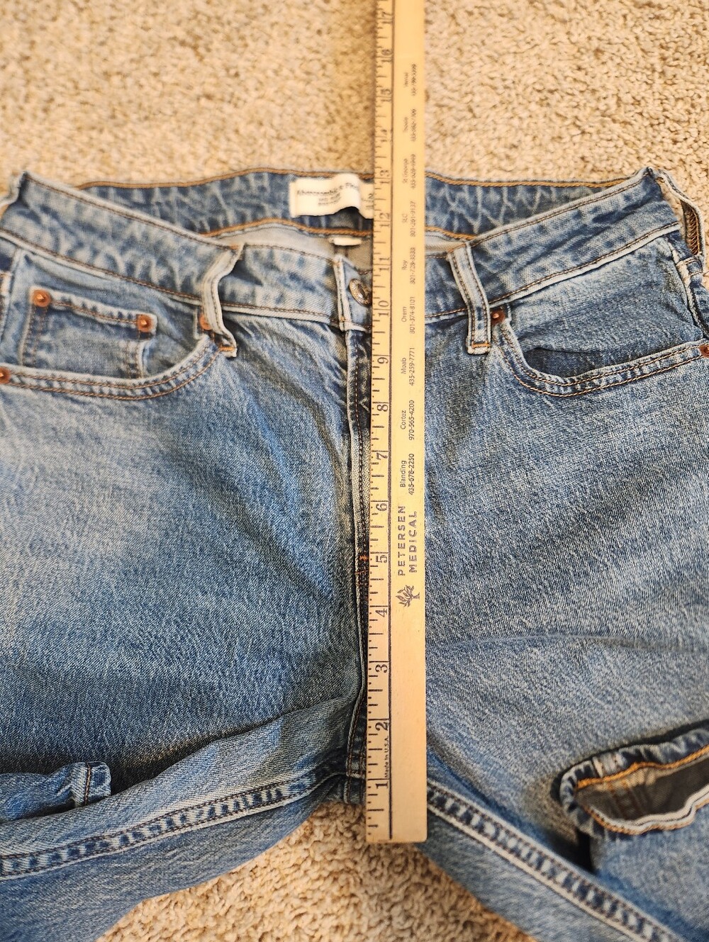 Abercrombie & Fitch Curve Love Mid Rise Bootcut Jeans Size 27 Extra Long - Picture 6 of 7